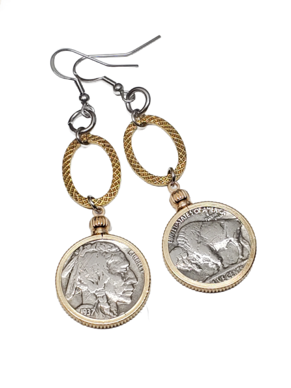 Buffalo nickel earrings clearance
