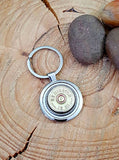 12 Gauge Shotshell Round Stainless Steel Key Ring - Choice of Brands