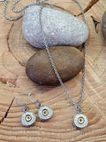 Jewelry Set - Small Caliber Stainless Bullet Necklace & Earring Set