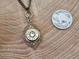 Bohemian Style Long Antique Brass Bullet Necklace - Great for Layering