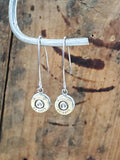 Petite 32 Auto Wishbone Kidney Wire Bullet Earrings