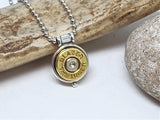 Petite 9mm STERLING SILVER Bullet Necklace