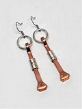 Copper Horseshoe Nail Earrings