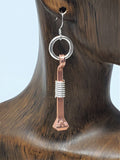 Copper Horseshoe Nail Earrings