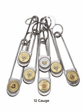 12 Gauge Shotshell Jumbo Safety Pin Key Ring
