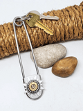 44 Magnum Bullet Jumbo Safety Pin Key Ring