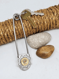 28 Gauge Shotshell Jumbo Safety Pin Key Ring