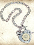 Shotshell Heart Necklace - Shot Thru the Heart 12 Gauge Necklace