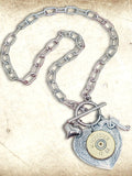 Shotshell Heart Necklace - Shot Thru the Heart 12 Gauge Necklace