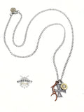 Men's Maltese Cross, Antler and Bullet Necklace