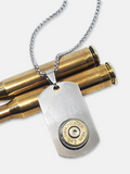 Small Stainless Steel Dog Tag Bullet Necklace
