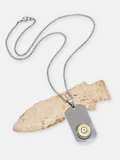 Small Stainless Steel Dog Tag Bullet Necklace