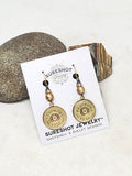 12 Gauge GOLD Beaded Dangle Earrings