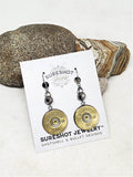 12 Gauge GOLD Beaded Dangle Earrings