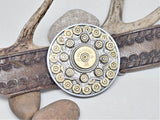 Round Bullet & Shotshell Western Smooth Edge Belt Buckle
