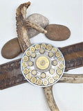 Round Bullet & Shotshell Western Smooth Edge Belt Buckle