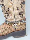 Lone Star Theme Multi-Chain Bullet Boot Bracelet-Boot Bracelet-SureShot Jewelry