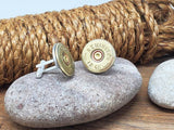 Brass 12 Gauge Shotshell Cuff Links - Choice of Brands