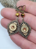 Bohemian Style Antique Brass Dangle Earrings