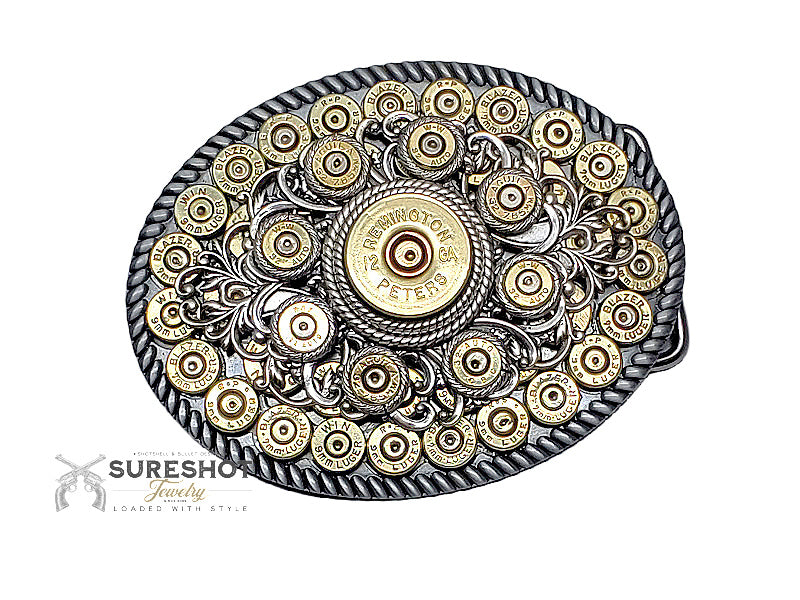 Sureshot Jewelry Belt Buckle Bullet & Shotshell Oval Belt Buckle II – SureShot Jewelry main image 2