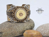 12 Gauge Winged Mixed Metal SMOOTH Brass Cuff Bracelet