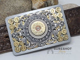 Bullet & Shotshell Rectangle Belt Buckle