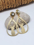Laser Cut Buck Head Teardrop .223 Post Dangle Bullet Earrings