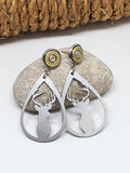 Laser Cut Buck Head Teardrop .223 Post Dangle Bullet Earrings