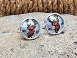 Silver Buckhead Bottle Cap Cuff Links - Alexander Keith Brewery