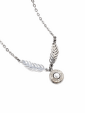 Double Feather Small Caliber Bullet Necklace