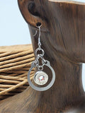 Stainless Circlip Horseshoe Shape Bullet Earrings