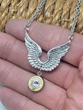 Winged Bullet Necklace