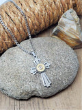 Men's 9mm Bullet Cross Necklace-Men's Necklaces-SureShot Jewelry