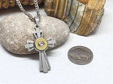 Men's 9mm Bullet Cross Necklace-Men's Necklaces-SureShot Jewelry
