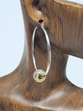 Large Stainless Steel 9mm Bullet Hoop Earrings-Earrings-SureShot Jewelry