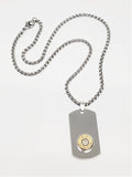 Large Stainless Steel Dog Tag Bullet Necklace