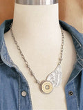 Asymmetrical 12 Gauge Shotshell Wing Necklace-Necklace-SureShot Jewelry