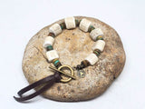 Handcrafted Turquoise and Antler Bead Toggle Bracelet-Bracelets-SureShot Jewelry