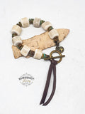 Handcrafted Turquoise and Antler Bead Toggle Bracelet