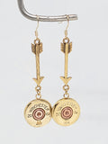 Golden Arrow 20 Gauge Bullet Earrings