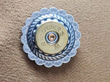 12 Gauge Western Style Antique Silver Concho Pin