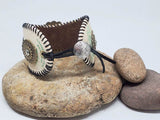 12g Shotshell, Concho & Leather Baseball Cuff Bracelet