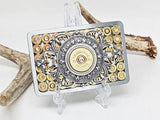 Bullet & Shotshell Rectangle Belt Buckle