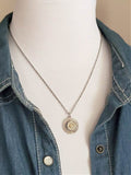Dainty Sunburst Silver Bullet Necklace
