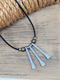 Triple Horseshoe Nail Necklace - Unisex Styling
