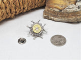 Maltese Style Medallion Bullet Hat Pin / Bullet Lapel Pin