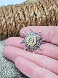 Maltese Style Medallion Bullet Hat Pin / Bullet Lapel Pin