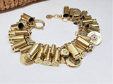Brass & Gold Loaded Bullet & Shotshell Bracelet