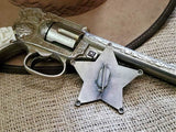Sheriff Badge Pin - 12 Gauge Antique Silver Star Pin