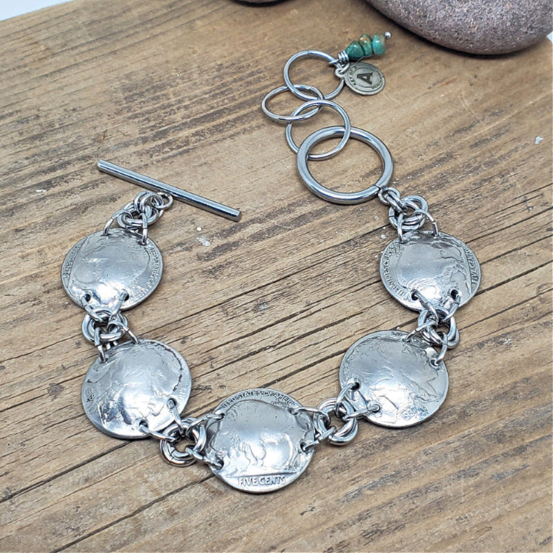 Buffalo Nickel Coin Bracelet – SureShot Jewelry